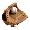 Baseball glove and ball